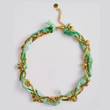 Dont Get it Twisted Mint Chain Necklace