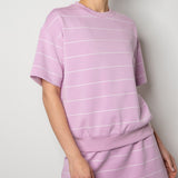 Blossom + Cream Modal Stripe Crew Neck