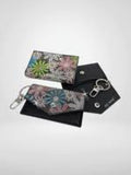 FLOWER POWER CARD PURSE BLACK OMBRE