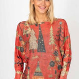 CHRISTMAS TREE RED BATWING