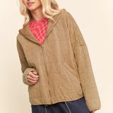 Running Errands Latte Quilted Jacket