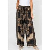 DETAILED PRINT BLACK PANT