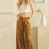 Mixed Up Camel Corduroy Wide Leg Pant