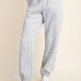 Heather Grey Fleece Terry Jogger Pant