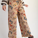 Retro Roots Floral Washed Khaki Denim