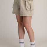 Dusty Sage Stripe Twill Cargo Shorts