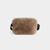 Estelle Faux Fur Sling Bag | Mushroom