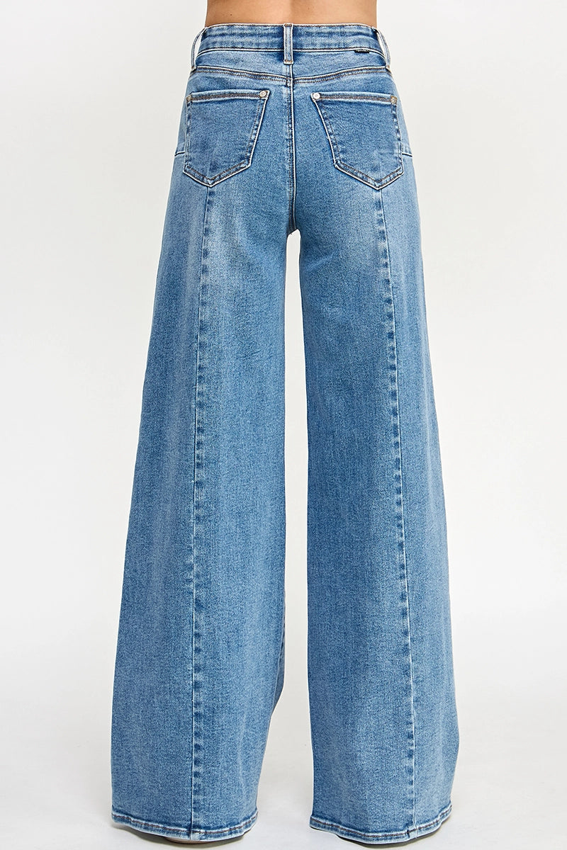Wide Leg Tummy Control | Mid Rise