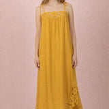 Walking on Sunshine Lace Trim Midi