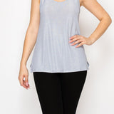 Grey Subtle Sparkly Lurex Tank