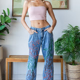 Denim Contrast Embroidered Jean