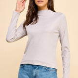 Micro Rib Turtleneck Long Sleeve