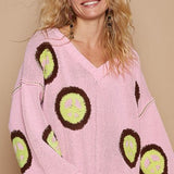 Pink Punch Subtle Neon Peace Sweater