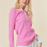 Spring Stripe Henley L/S