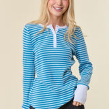Spring Stripe Henley L/S