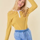 Spring Stripe Henley L/S
