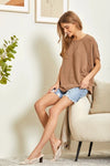 Urban Rib Oversize Dolman with Seam Detail