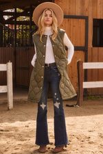 Light Quilted Long Vest