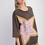 Ash Star Patch Mineral Wash Tee