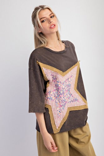 Ash Star Patch Mineral Wash Tee