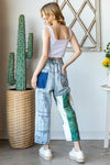 Washed Denim Patchwork Jean
