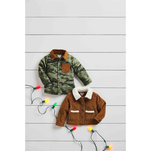 Brown Corded Sherpa Jacket