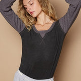 Thermal Round Neck Lace Trim L/S