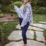 Blue Mix Print L/S Bodysuit