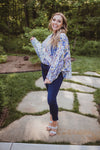 Blue Mix Print L/S Bodysuit