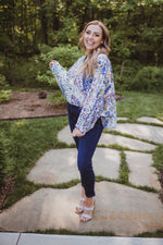 Blue Mix Print L/S Bodysuit