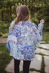 Blue Mix Print L/S Bodysuit