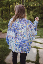 Blue Mix Print L/S Bodysuit