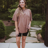 Let's Stay Home Cocoa Mineral Wash Tee