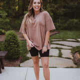 Let's Stay Home Cocoa Mineral Wash Tee