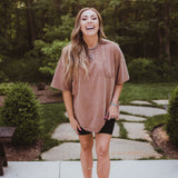 Let's Stay Home Cocoa Mineral Wash Tee