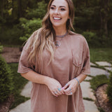 Let's Stay Home Cocoa Mineral Wash Tee