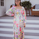 Retro Whimsy Bold Floral Dress