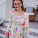 Retro Whimsy Bold Floral Dress