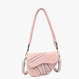 Kori Sherpa Trim Crossbody | Mauve