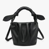 Lacey Vegan Pleated Bucket Bag