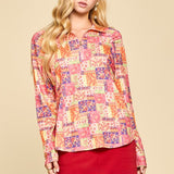 Mix Print Marina 1/4 Zip On The Go