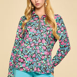 Mix Print Marina 1/4 Zip On The Go