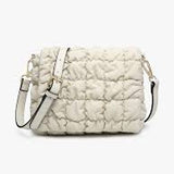 Teagan Quilted Nylon Crossbody with Snap Closure