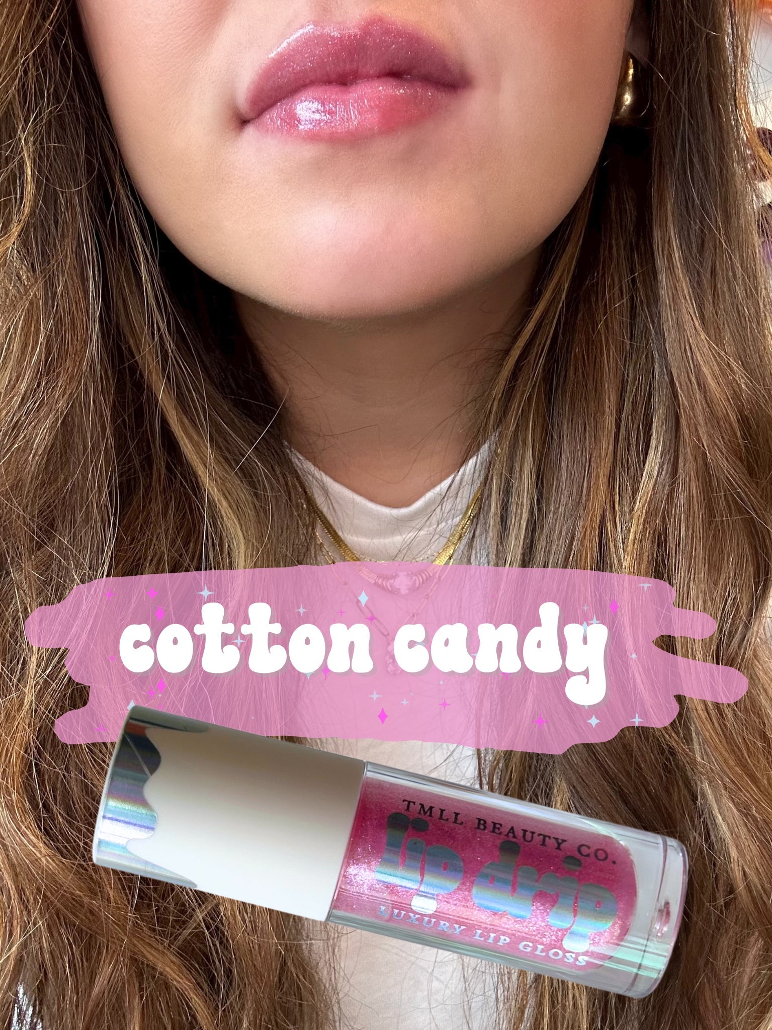 TMLL Lip Drip Luxury Gloss-250 - TMLL Beauty Co - Makeup-TMLL Beauty Co-Cotton Candy-[option4]-[option5]-[option6]-Leather & Lace Boutique Shop