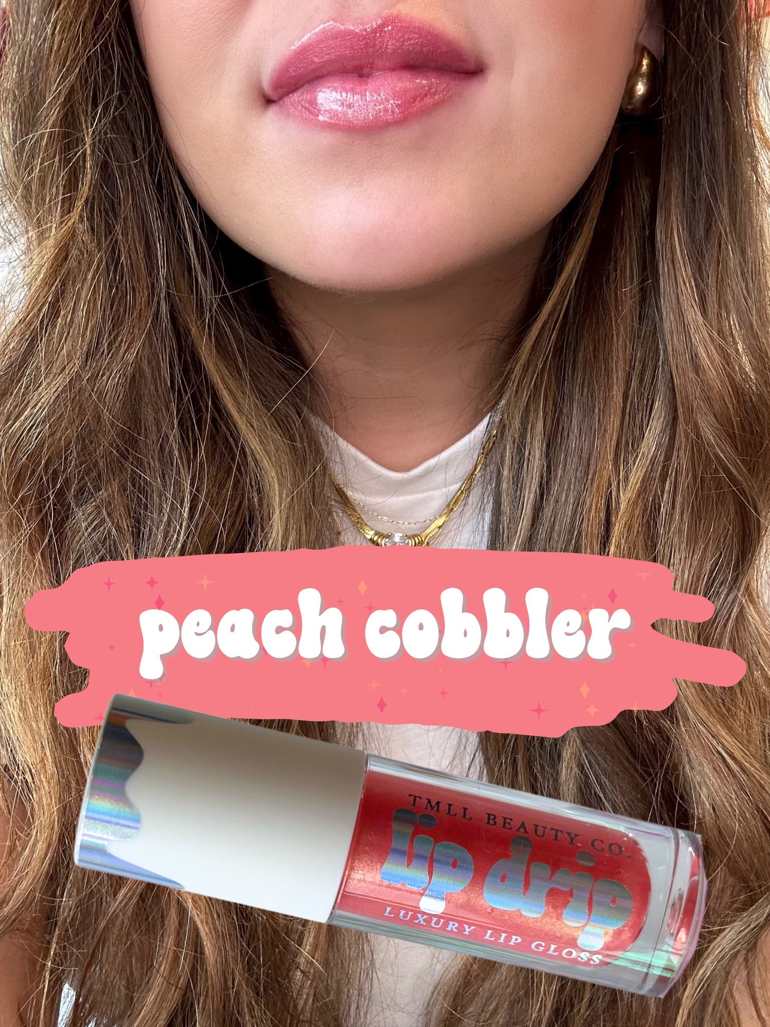 TMLL Lip Drip Luxury Gloss-250 - TMLL Beauty Co - Makeup-TMLL Beauty Co-Peach Cobbler-[option4]-[option5]-[option6]-Leather & Lace Boutique Shop
