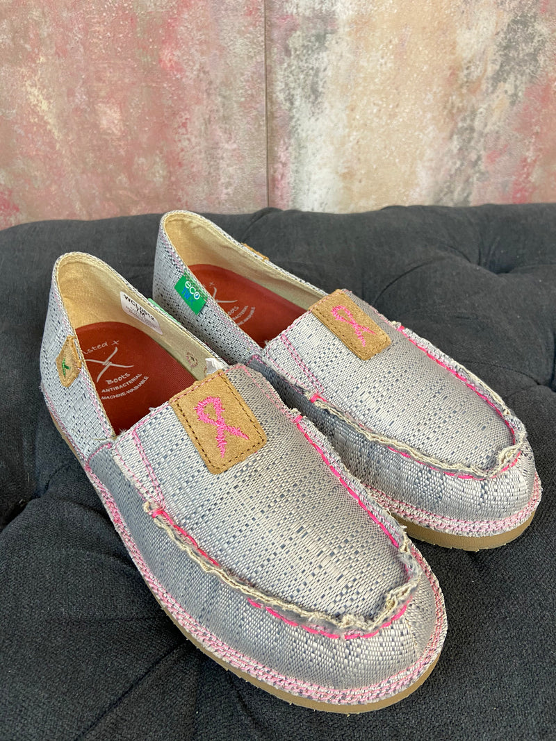 Pink & Gray Slip Ons WCL0012