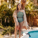 Oliveaceous One Piece Swim