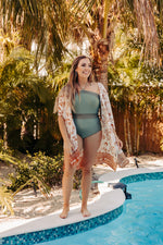 Oliveaceous One Piece Swim