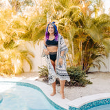 Black High Waist Mesh Inset 2 Piece