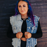 Black Rib Knit Ruched Side L/S Top